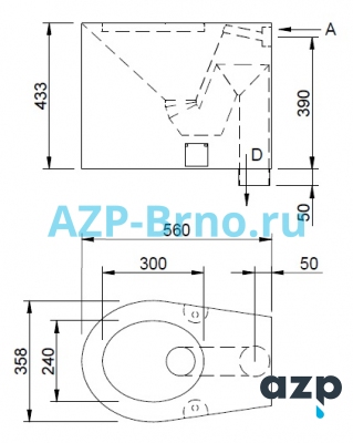 Безопасный нержавеющий туалет BSNZ 02 AZP Brno Чехия (фото, схема)